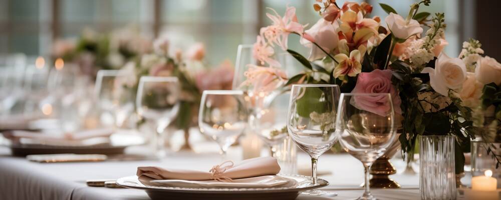 Table with fancy ware