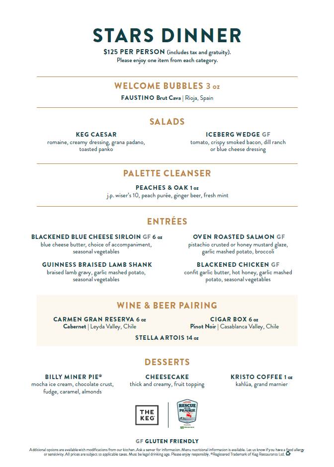 Keg Menu
