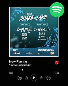 Spotify and Shake The Lake